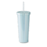24oz Stainless Steel Straw Tumbler - Iridescent Mint - Image 2