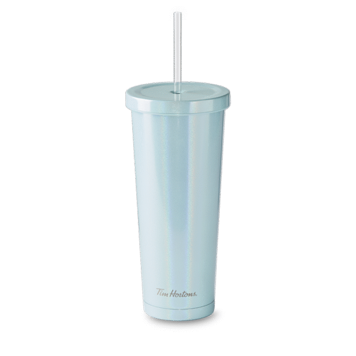 24oz Stainless Steel Straw Tumbler - Iridescent Mint - Image 1