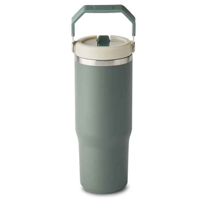 30oz Stainless Steel Top Handle Tumbler - Forest Green - Image 3