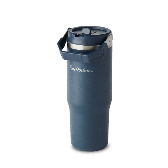 30oz Stainless Steel Top Handle Tumbler - Navy - Image 2