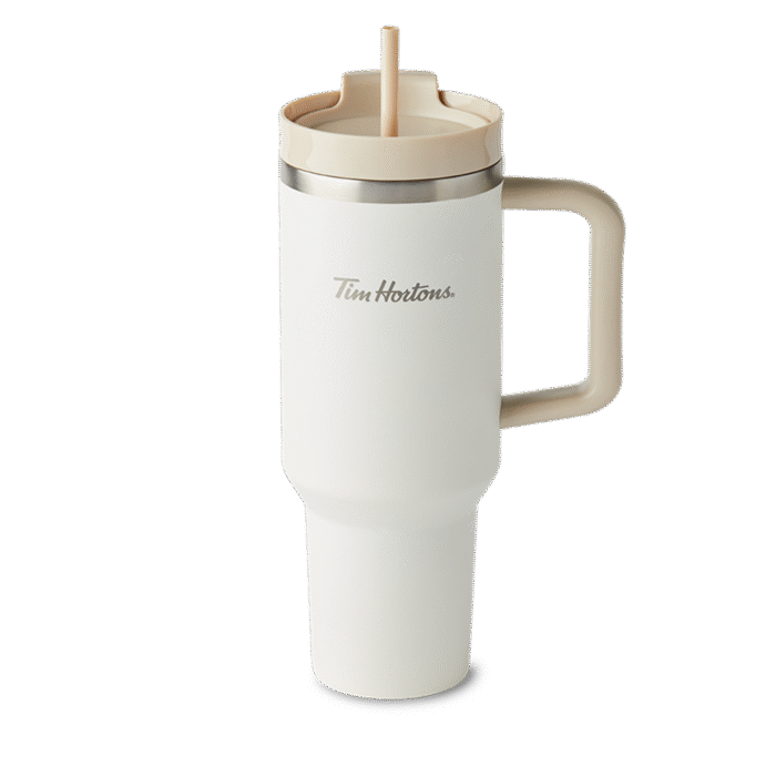 40oz Stainless Steel Tumbler - Vanilla - Image 1