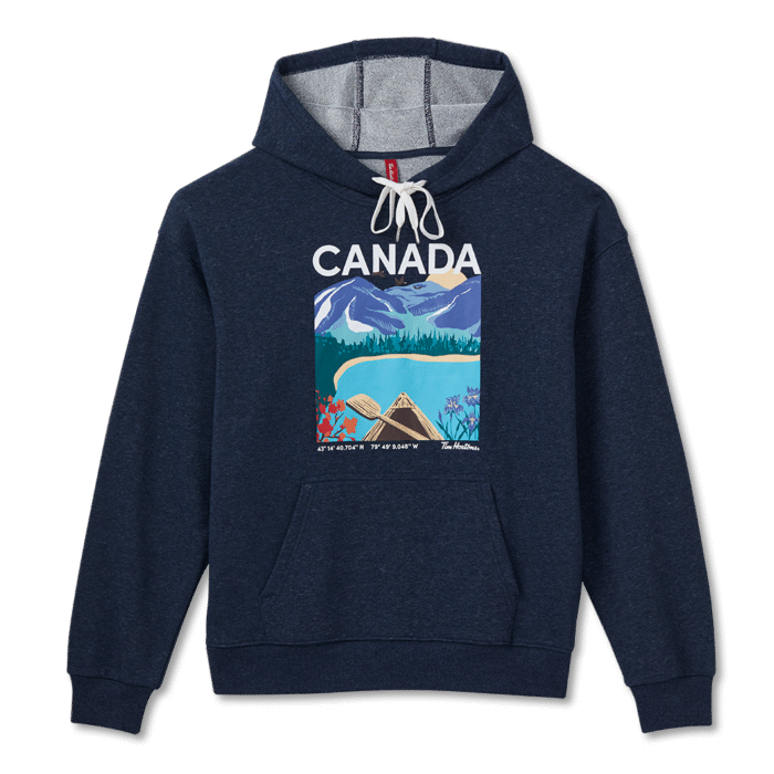 Canada Unisex French Terry Hoodie - Navy Marl - Image 9