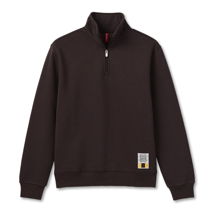 Retro Logo Unisex Quarter Zip Sweatshirt – Espresso - Image 5