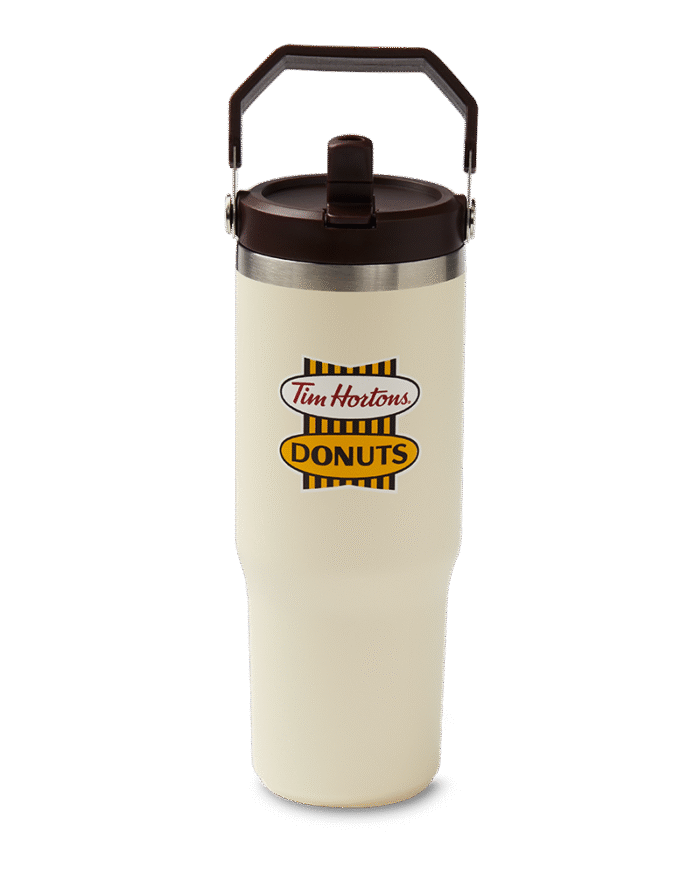 30oz Stainless Steel Top Handle Tumbler - English Retro Logo - Image 1