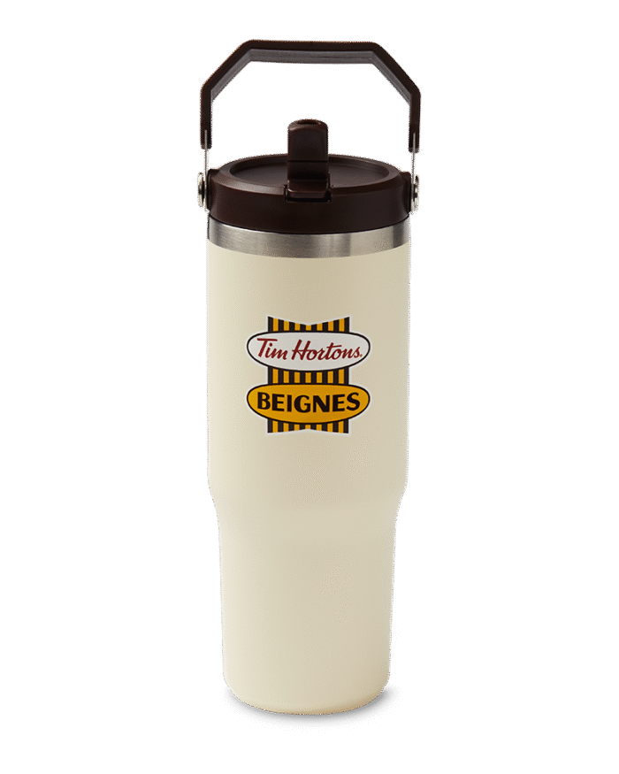 30oz Stainless Steel Top Handle Tumbler - French Retro Logo - Image 1