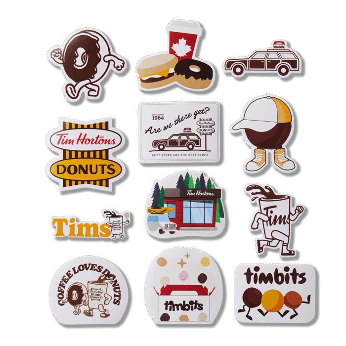 Sticker Pack - Set of 12 - Retro Logo - Image 2