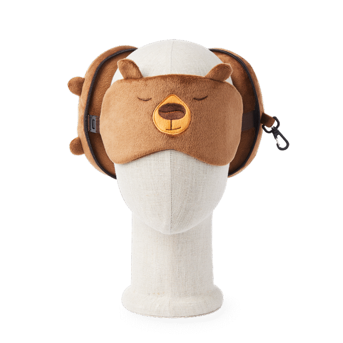 Bear Travel Pillow and Eye Mask Set - Image 3