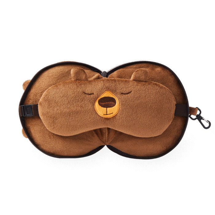 Bear Travel Pillow and Eye Mask Set - Image 2