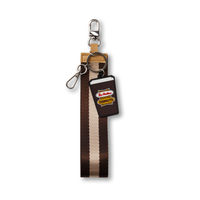 Retro Logo Keychain with Silicone Charm - Image 1