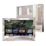 24" Waterproof Smart Mirror TV for Bathroom(Embedded Wall Model)